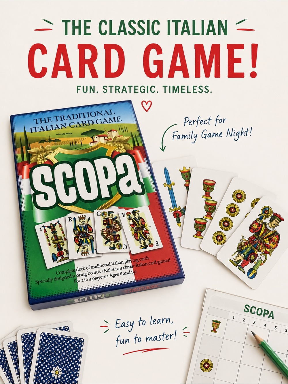 Scopa Traditional Italian Card Game